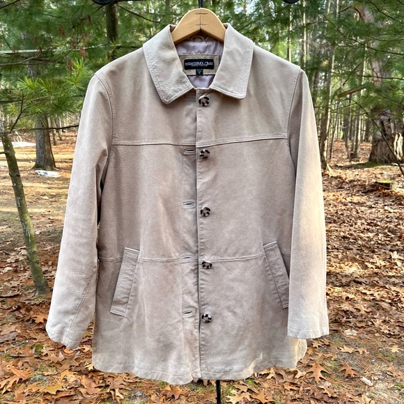 90s Monterey Bay Genuine Leather Suede Jacket Tan Size 14 - Picture 16 of 16